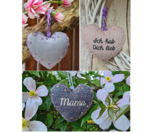 Stickdatei - ITH Herz Ranken Muttertag 3 tlg.